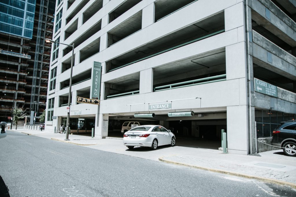 Exterior image of Gateway Parking Garage